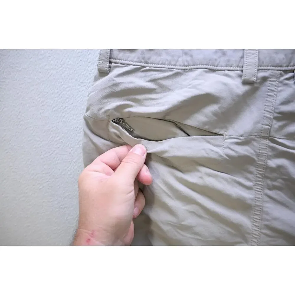 The North Face Nylon Tech Shorts Fishing‎ Hiking Trekking Gray Mens Sz 34